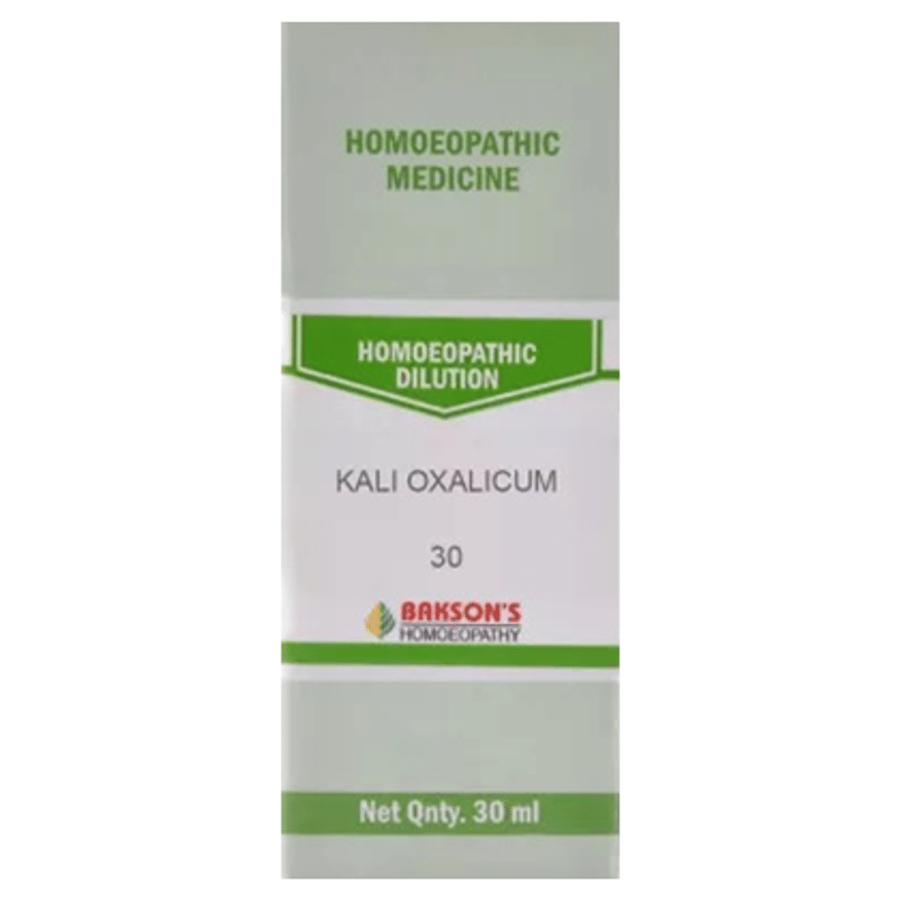 Bakson's Homeopathy Kali Oxalicum Dilution 30 Bakson's Homeopathy Kali Oxalicum Dilution 30