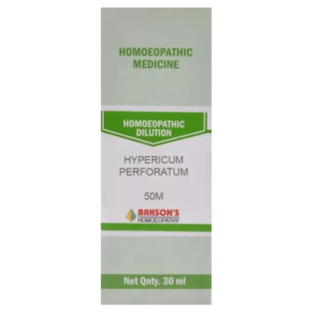 Bakson's Homeopathy Hypericum Perforatum Dilution 50M Bakson's Homeopathy Hypericum Perforatum Dilution 50M