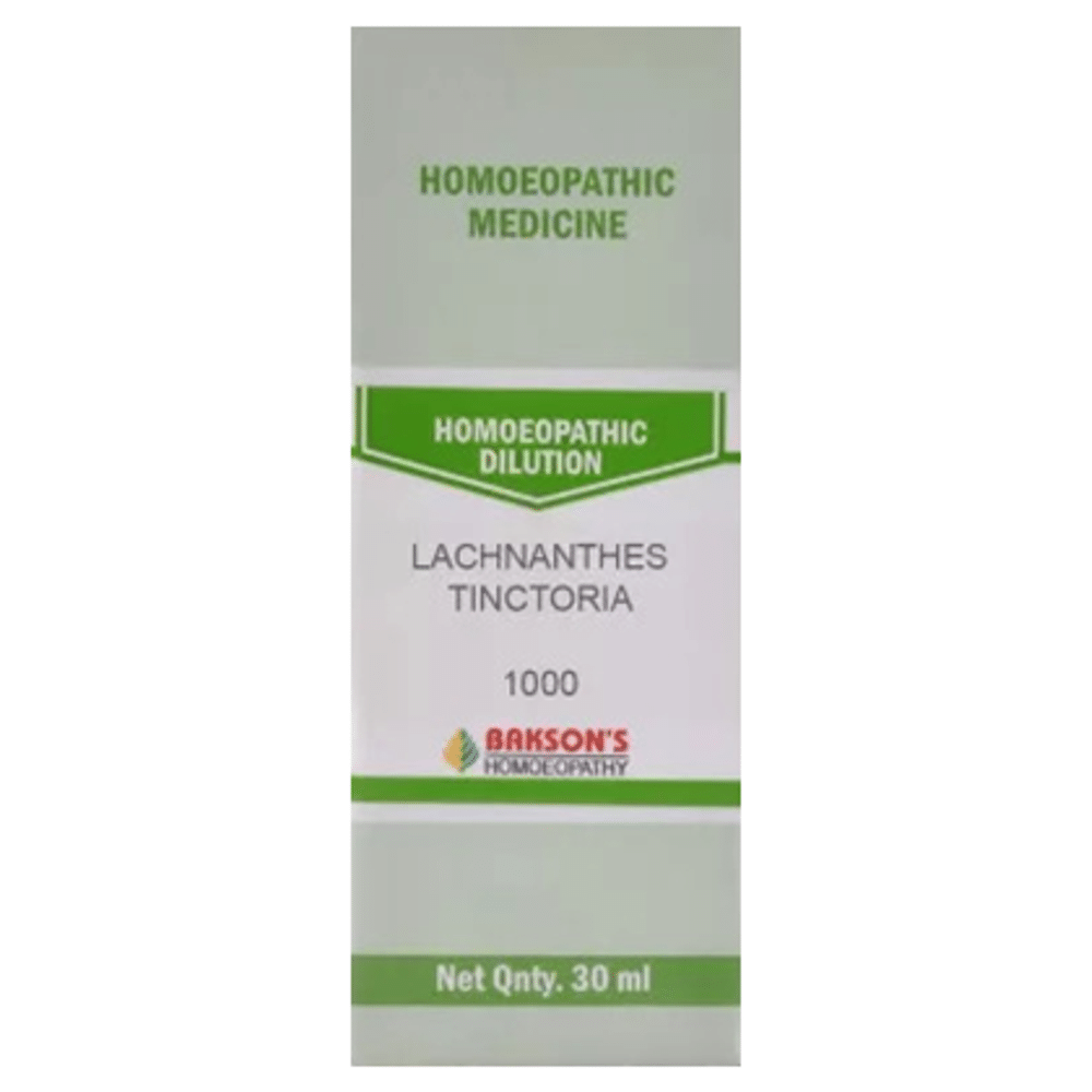 Bakson's Homeopathy Lachnanthes Tinctoria Dilution 1000 CH Bakson's Homeopathy Lachnanthes Tinctoria Dilution 1000 CH