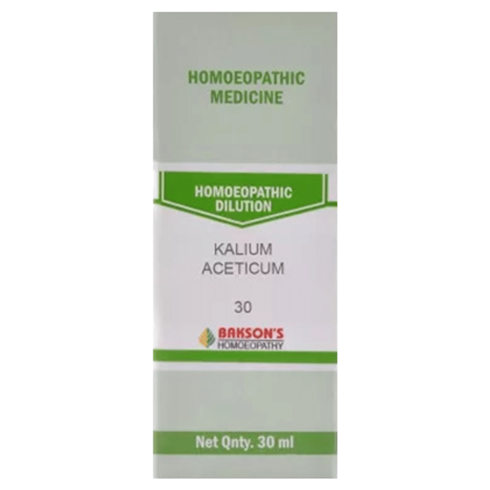 Bakson's Homeopathy Kalium Aceticum Dilution 30 Bakson's Homeopathy Kalium Aceticum Dilution 30
