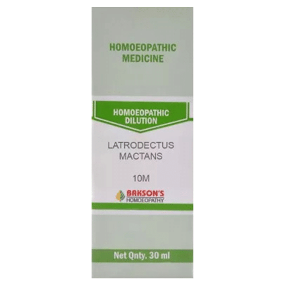 Bakson's Homeopathy Latrodectus Mactans Dilution 10M