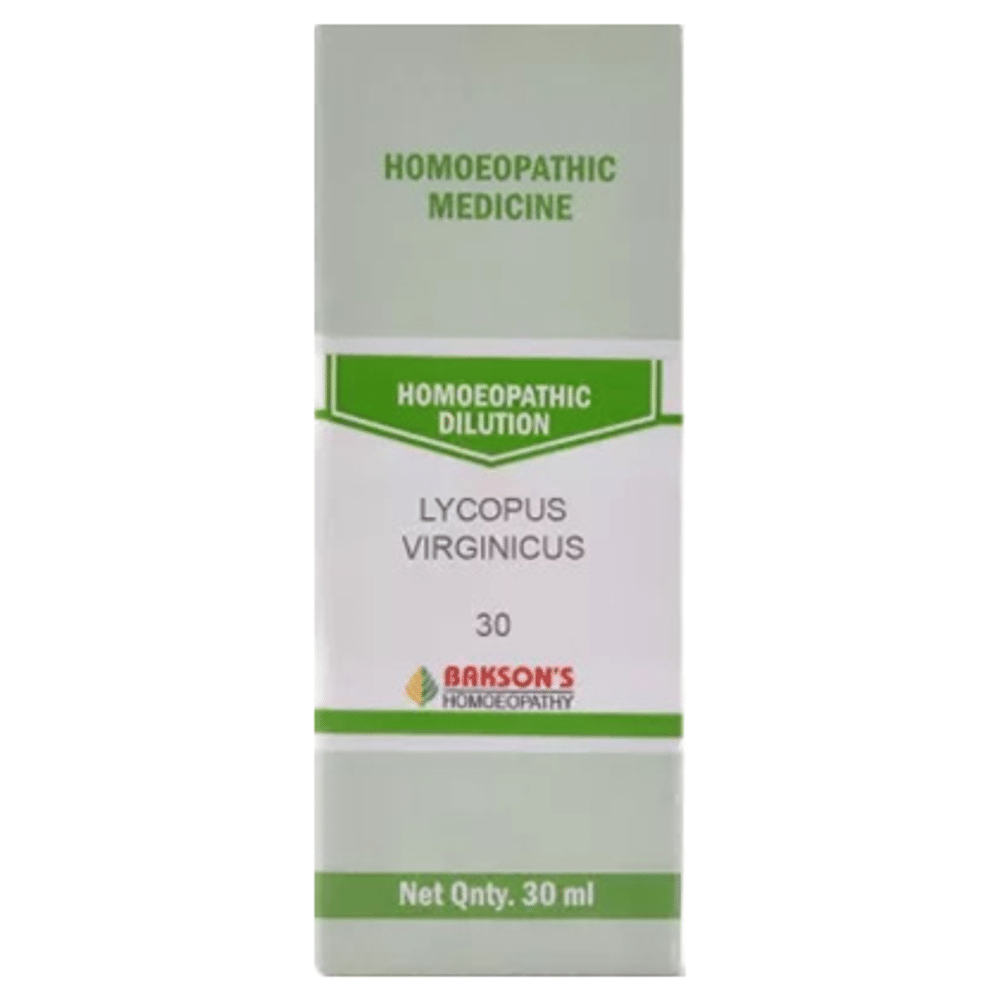 Bakson's Homeopathy Lycopus Virginicus Dilution 30 Bakson's Homeopathy Lycopus Virginicus Dilution 30