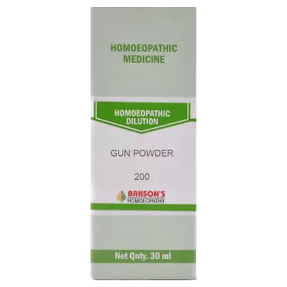 Bakson's Homeopathy Gun Powder  Dilution 200
