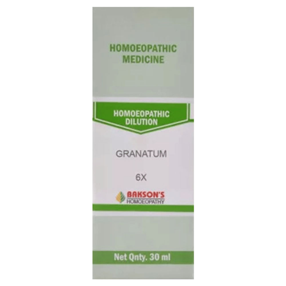 Bakson's Homeopathy Granatum Dilution 6X Bakson's Homeopathy Granatum Dilution 6X