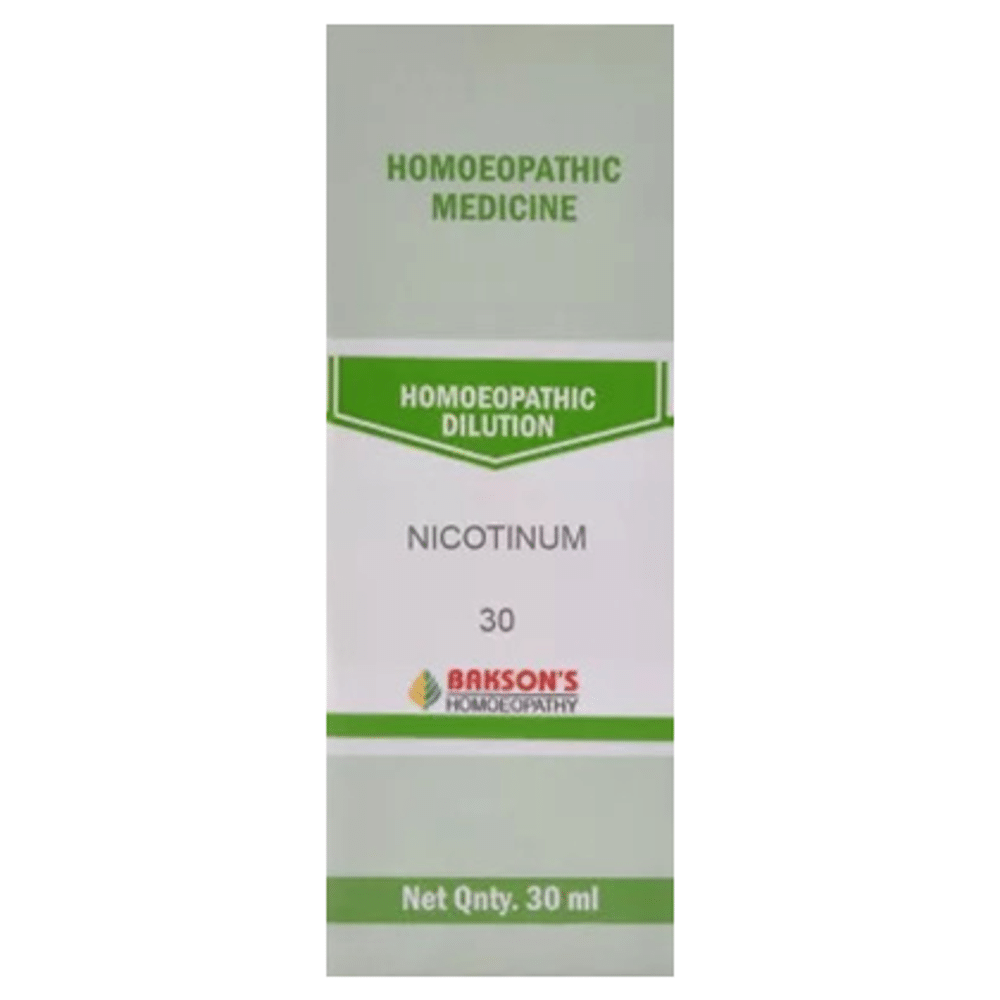 Bakson's Homeopathy Nicotinum Dilution 30 Bakson's Homeopathy Nicotinum Dilution 30