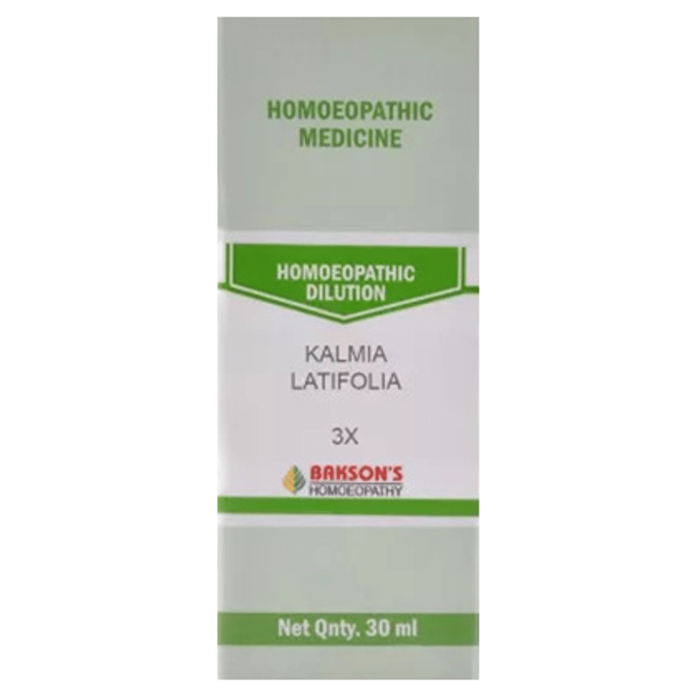 Bakson's Homeopathy Kalmia Latifolia Dilution 3X Bakson's Homeopathy Kalmia Latifolia Dilution 3X