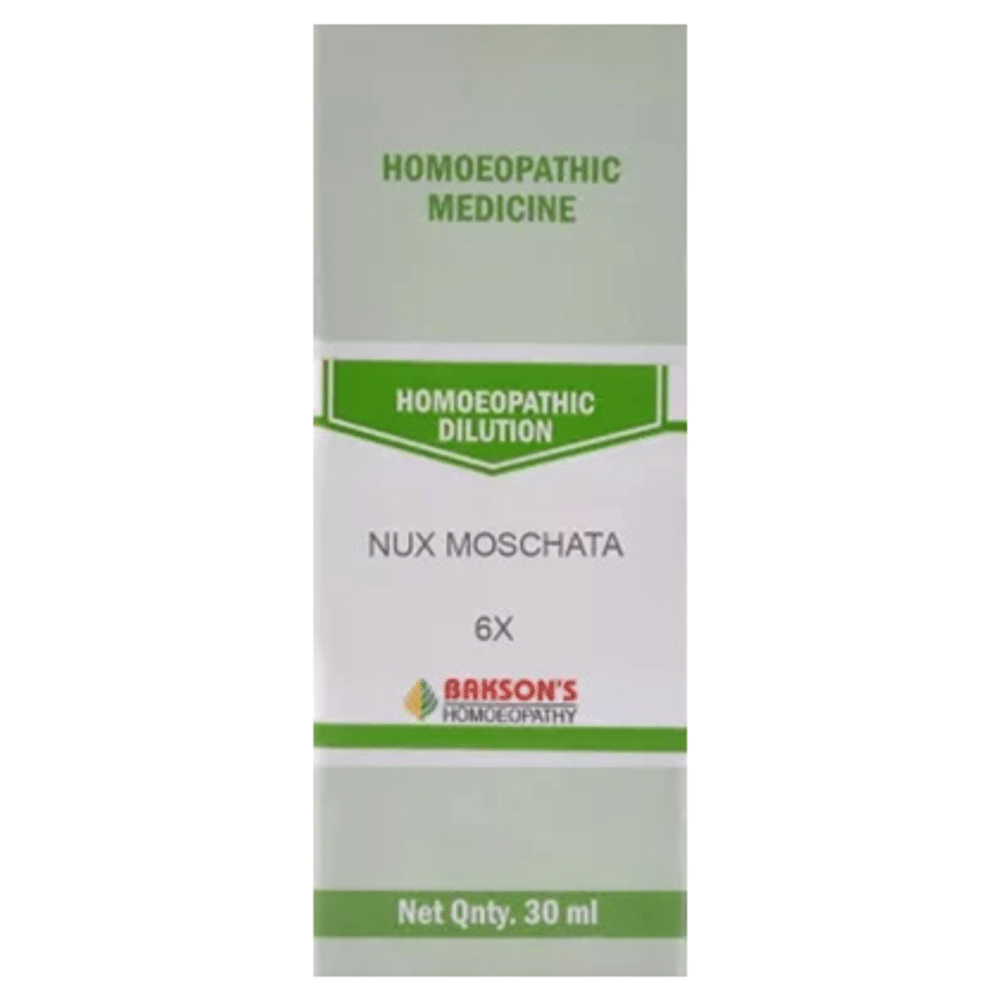 Bakson's Homeopathy Nux Moschata Dilution 6X Bakson's Homeopathy Nux Moschata Dilution 6X