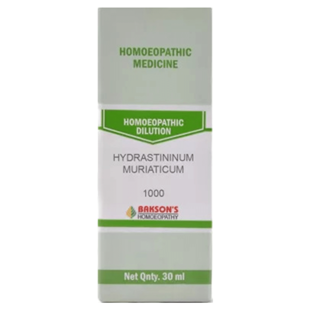 Bakson's Homeopathy Hydrastininum Muriaticum Dilution 1000 CH