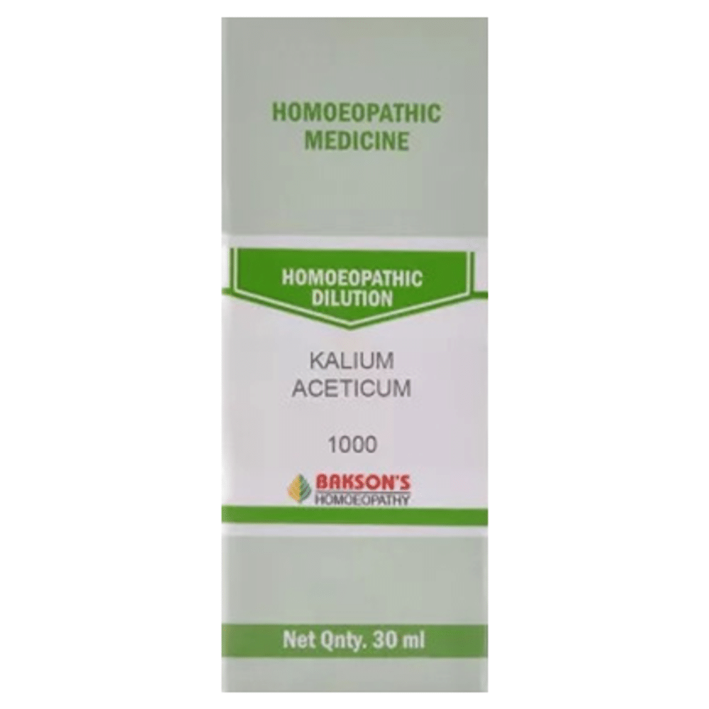 Bakson's Homeopathy Kalium Aceticum Dilution 1000 CH Bakson's Homeopathy Kalium Aceticum Dilution 1000 CH