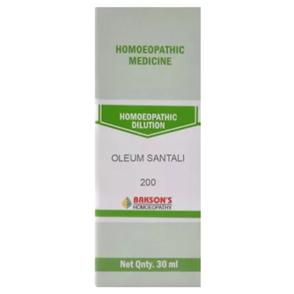 Bakson's Homeopathy Oleum Santali Dilution 200 Bakson's Homeopathy Oleum Santali Dilution 200