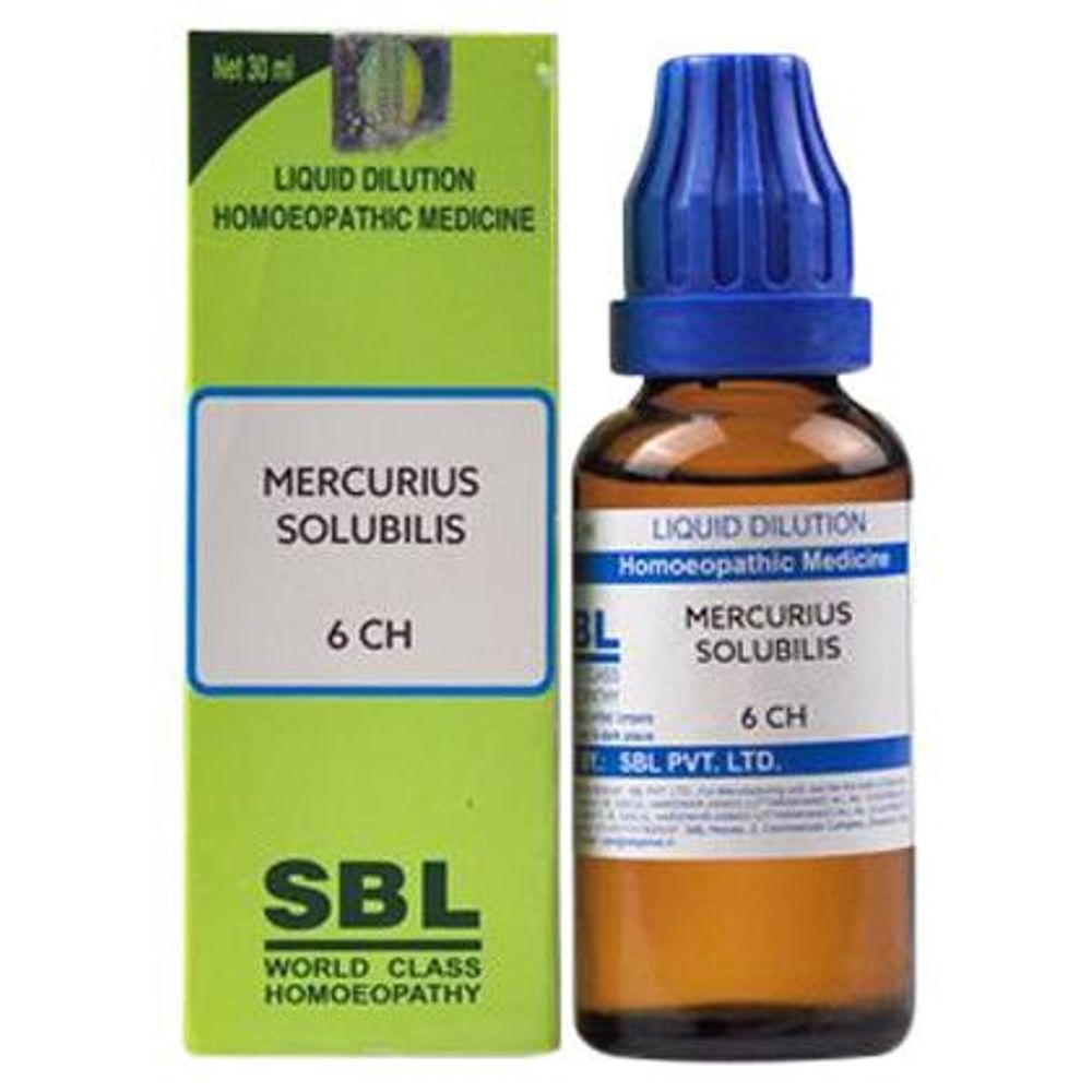 SBL Mercurius Solubilis Dilution 6 CH SBL Mercurius Solubilis Dilution 6 CH