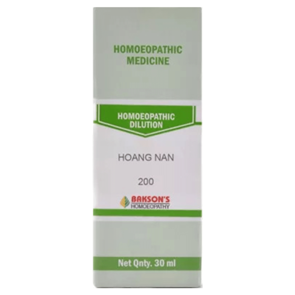 Bakson's Homeopathy Hoang Nan Dilution 200 Bakson's Homeopathy Hoang Nan Dilution 200