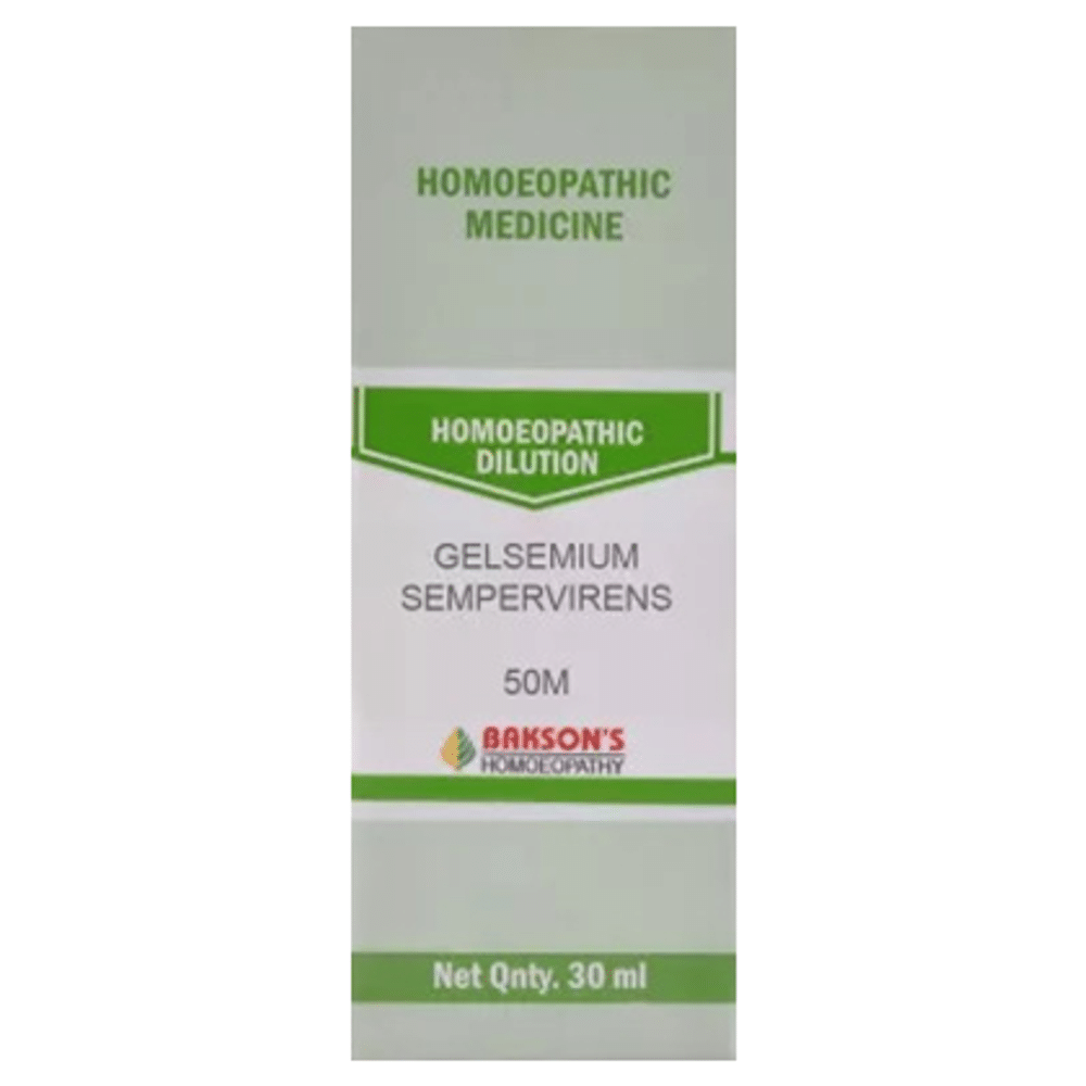 Bakson's Homeopathy Gelsemium Sempervirens Dilution 50M Bakson's Homeopathy Gelsemium Sempervirens Dilution 50M