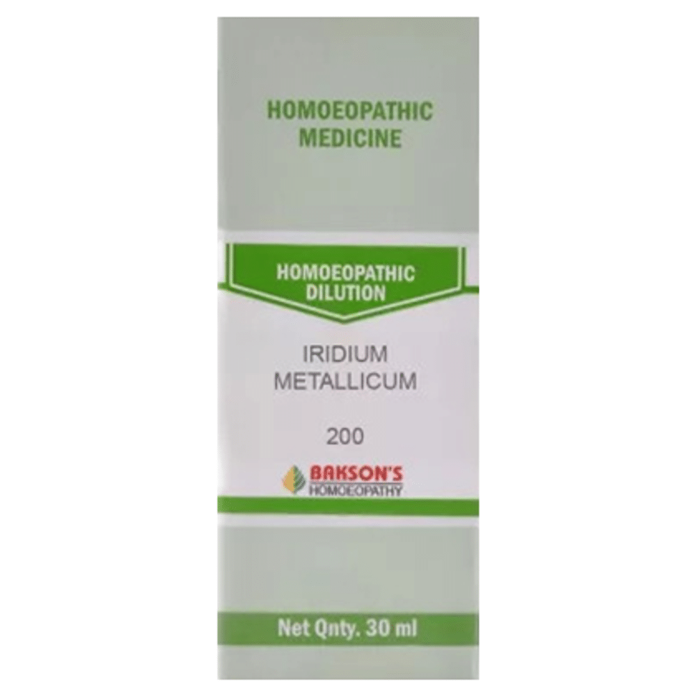 Bakson's Homeopathy Iridium Metallicum Dilution 200 Bakson's Homeopathy Iridium Metallicum Dilution 200