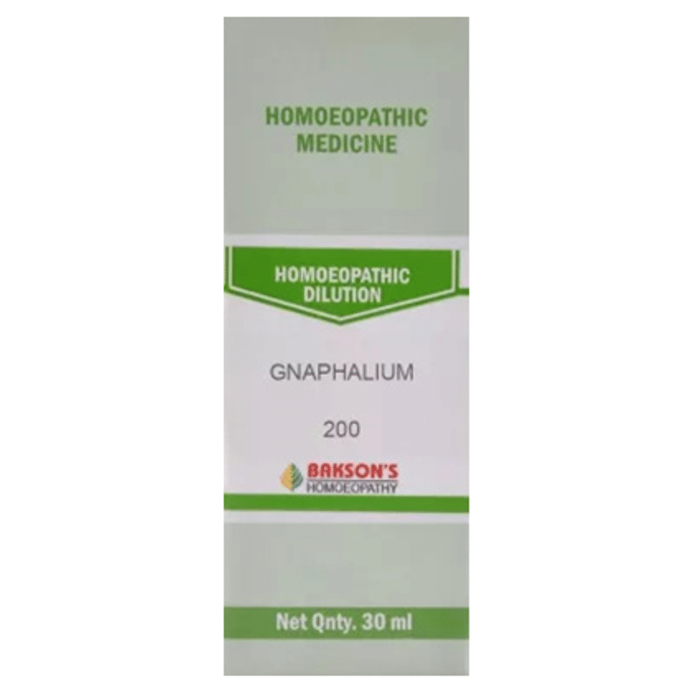 Bakson's Homeopathy Gnaphalium Dilution 200 Bakson's Homeopathy Gnaphalium Dilution 200