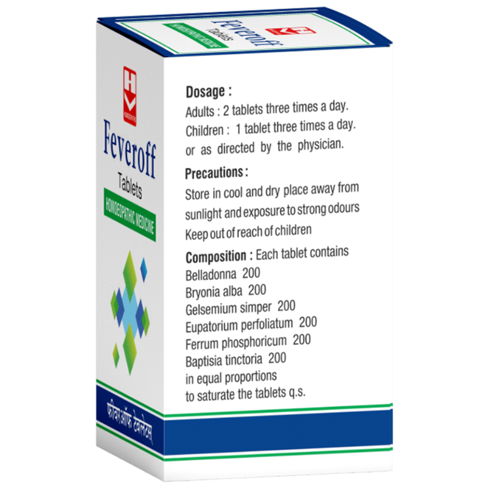 Homeopaths Feveroff Tablet (25gm Each) Homeopaths Feveroff Tablet (25gm Each)