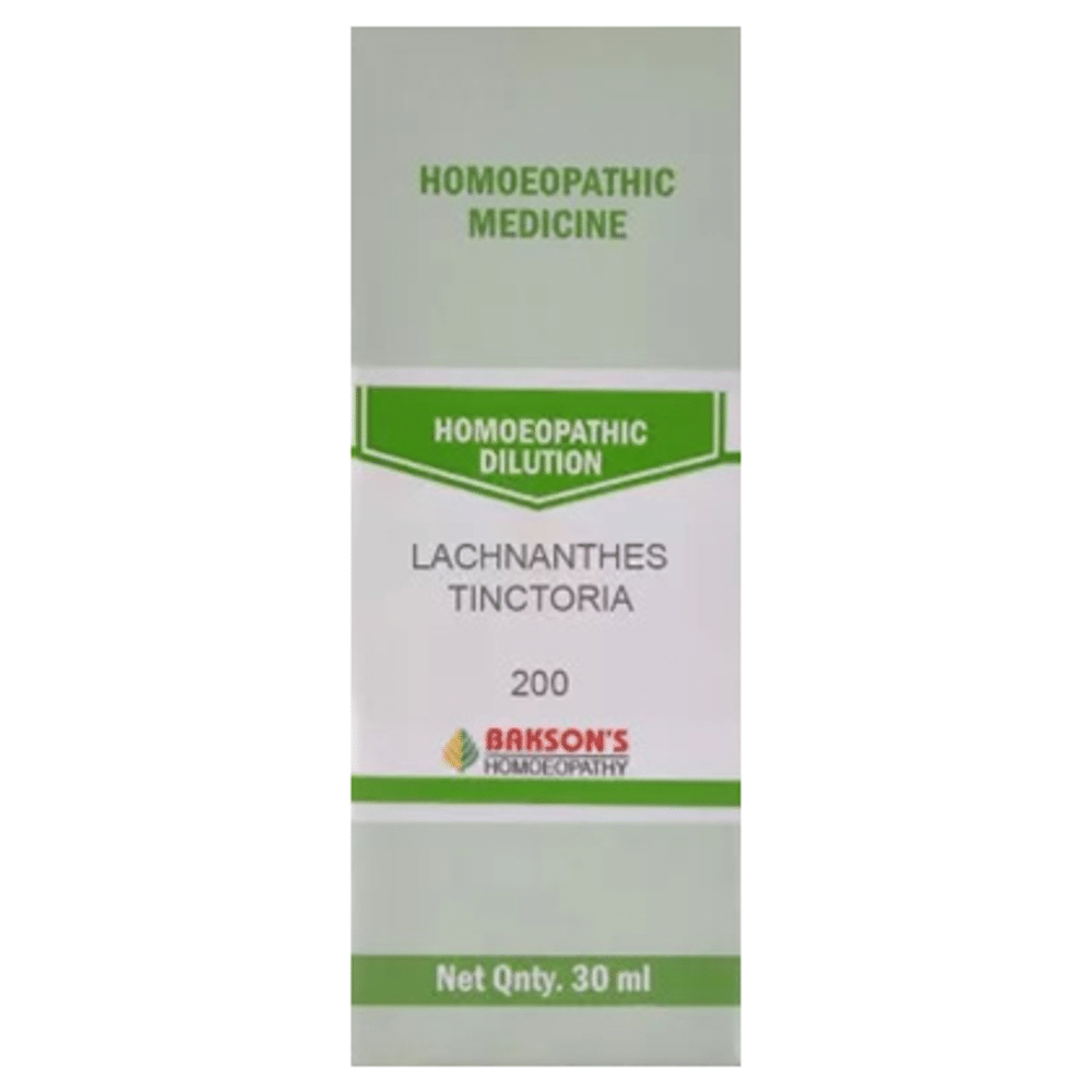 Bakson's Homeopathy Lachnanthes Tinctoria Dilution 200 Bakson's Homeopathy Lachnanthes Tinctoria Dilution 200