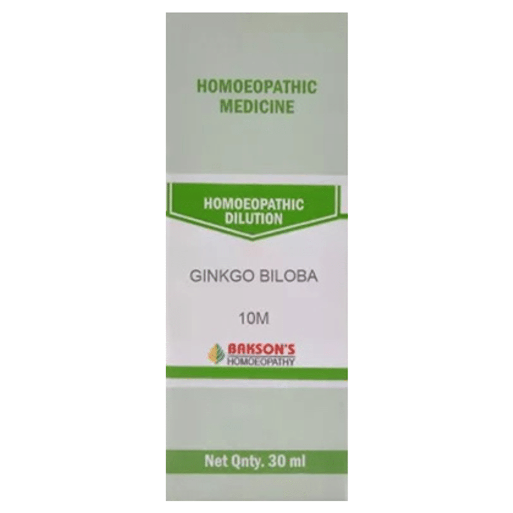 Bakson's Homeopathy Ginkgo Biloba Dilution 10M Bakson's Homeopathy Ginkgo Biloba Dilution 10M