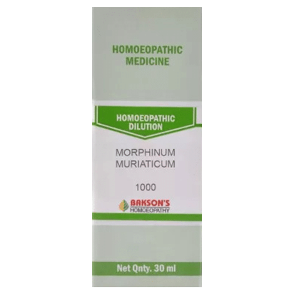 Bakson's Homeopathy Morphinum Muriaticum Dilution 1000 CH