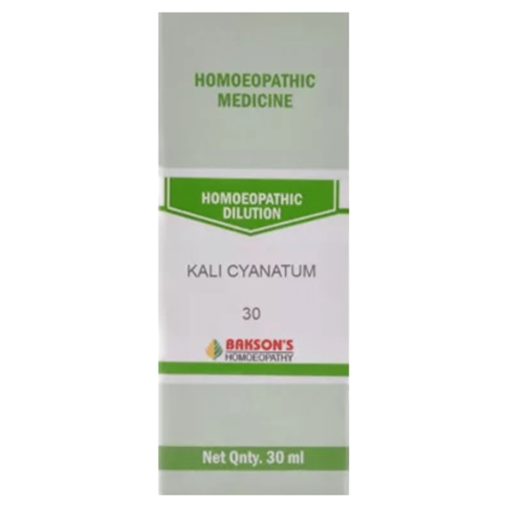 Bakson's Homeopathy Kali Cyanatum Dilution 30 Bakson's Homeopathy Kali Cyanatum Dilution 30