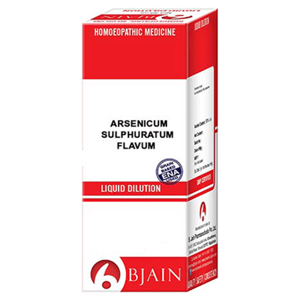 Bjain Arsenicum Sulphuratum Flavum Dilution 10M CH Bjain Arsenicum Sulphuratum Flavum Dilution 10M CH