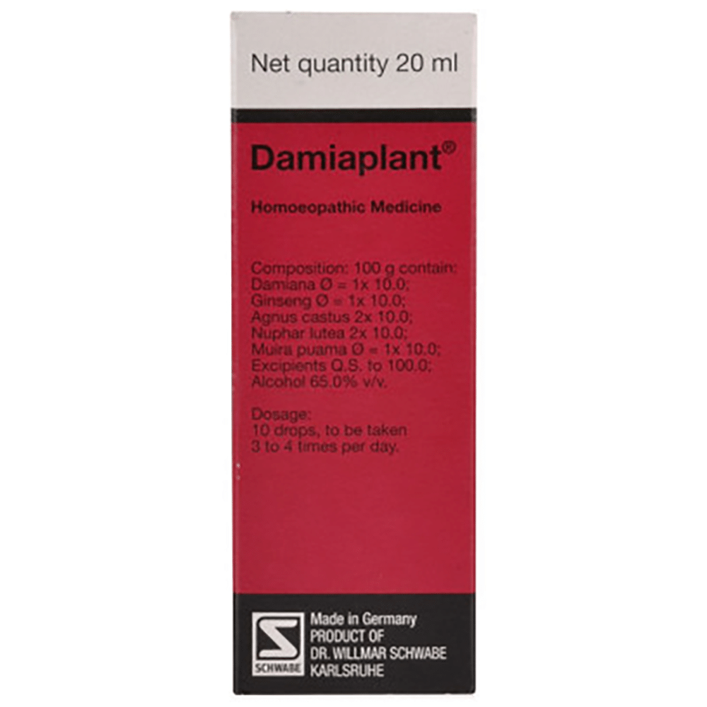 Dr Willmar Schwabe Germany Damiaplant Drop Dr Willmar Schwabe Germany Damiaplant Drop
