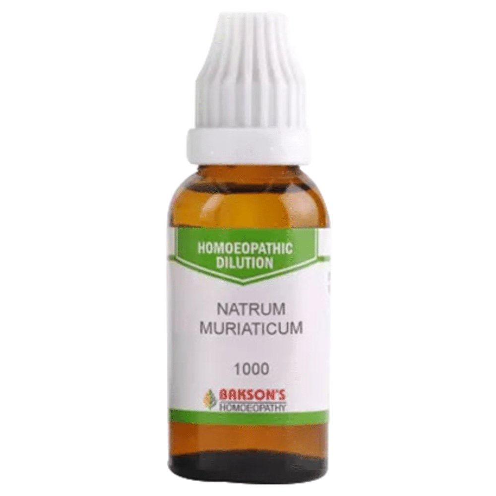 Bakson's Homeopathy Natrum Muriaticum Dilution 1000 CH Bakson's Homeopathy Natrum Muriaticum Dilution 1000 CH